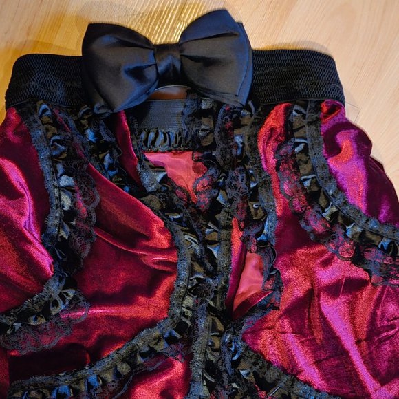 Red Bustle Skirt - Picture 2 of 3